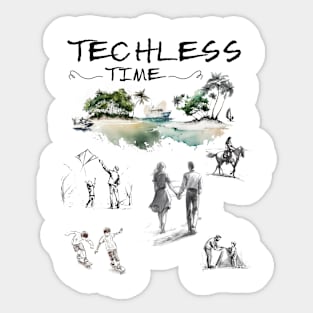 Techless Time Outdoors Phone Phree Phun Sticker